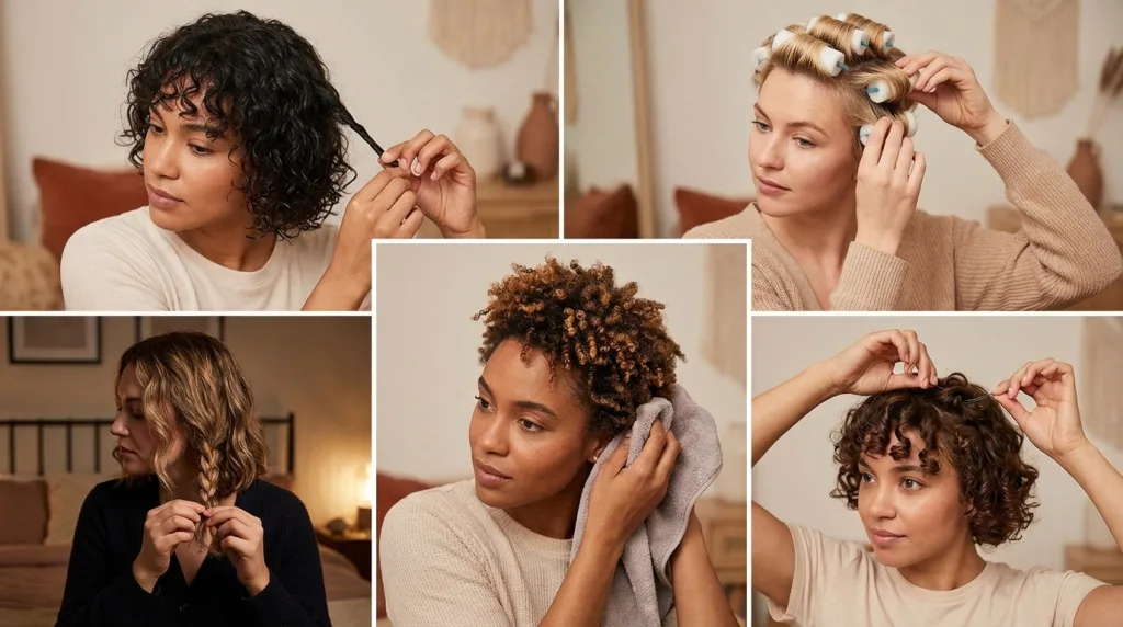 découvrez 5 techniques naturelles pour faire des boucles sur cheveux courts sans utiliser de fer, pour un style élégant et sans abîmer vos cheveux.